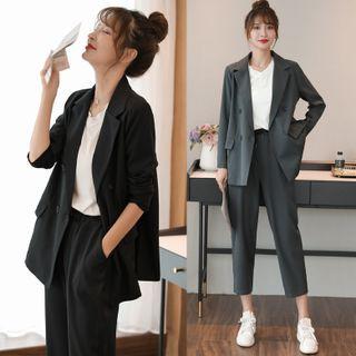 Set: Double Breasted Blazer + Harem Dress Pants