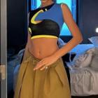 Color Block Panel Cutout Crop Tank Top