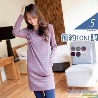 Color-block Striped Fleece Top