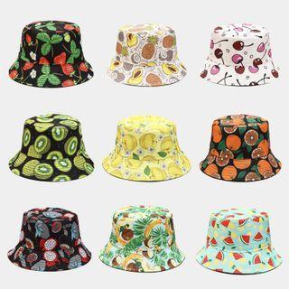 Reversible Fruit Print Bucket Hat
