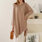 Diagonal-hem Long T-shirt