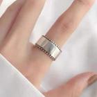 Polished Alloy Open Ring Ring - Silver - One Size