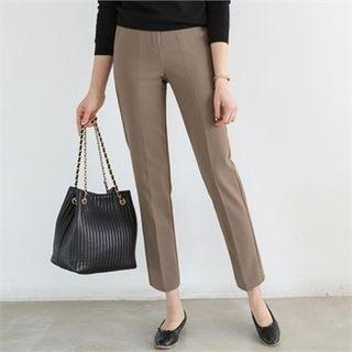 High Band-waist Napped Dress Pants