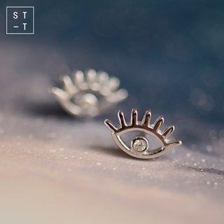 Sterling Silver Eye Earring