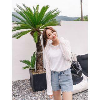 Oversized Sheer Cotton T-shirt