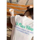 Letter Print Cotton T-shirt White - One Size