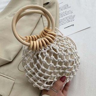 Hemp Rope Round Handle Bucket Bag