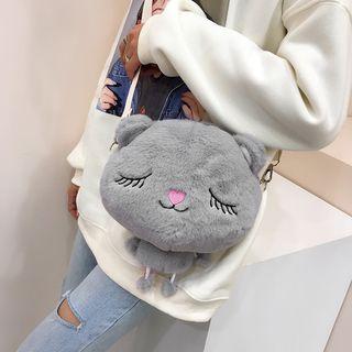 Fleece Cat Crossbody Bag