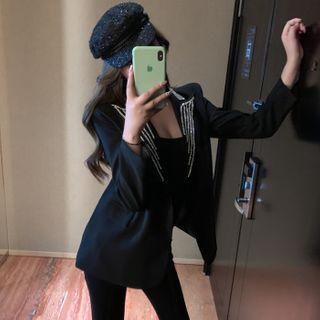 Rhinestone Accent Blazer
