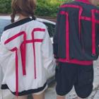 Couple Matching Ribbon Detail Bomber Jacket