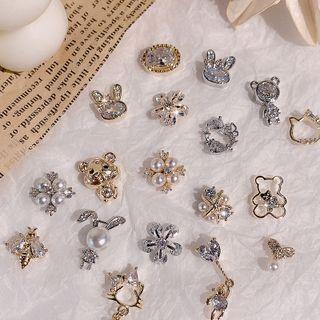 Animal Faux Pearl / Rhinestone Nail Art Decoration (various Designs)