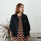 Batwing Open Cardigan With Brooch