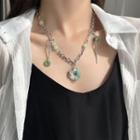 Faux Gemstone Pendant Alloy Necklace (various Designs)