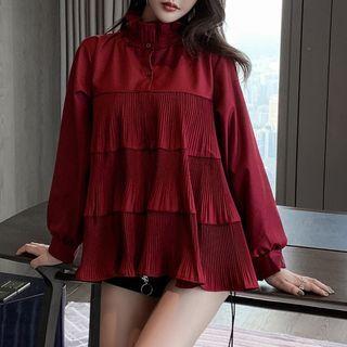 Plain Ruffle Collar Blouse