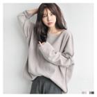 Drop-shoulder Seam-trim T-shirt