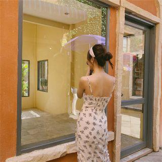 Floral Strappy Sheath Midi Dress