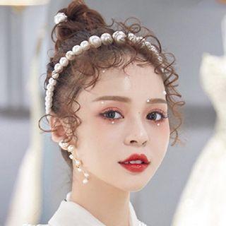 Wedding Faux Pearl Headband Headdress - One Size