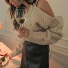 Cold-shoulder Cable-knit Sweater
