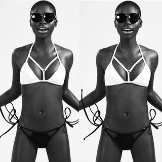Two Tone Halter Bikini