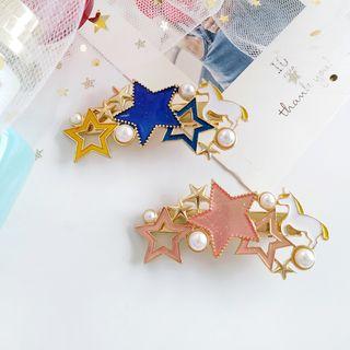 Faux Pearl Alloy Star Hair Clip