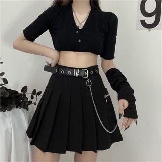 Chain Pleated Skirt