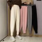 High-waist Plain Knit Harem Pants