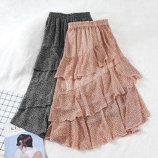 Frill-trim A-line Maxi Skirt