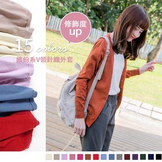 V-neck Button Knit Cardigan