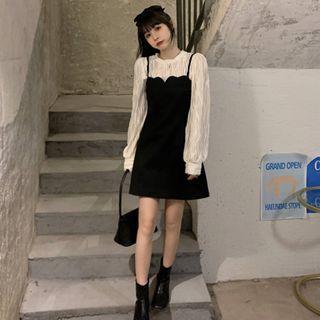 Plain Blouse / Mini Overall Dress