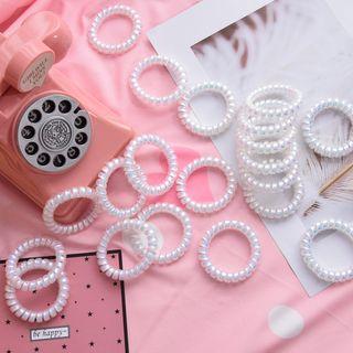 Transparent Hair Cord / Hair Tie White - One Size