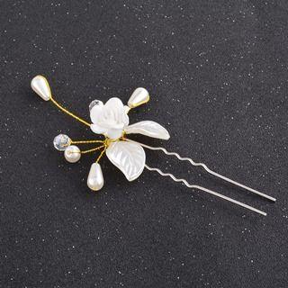 Beaded Flower Hair Pin