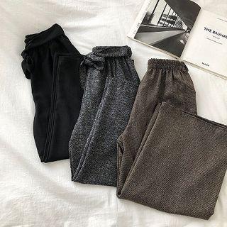 High-waist Lace-up Cropped Pants
