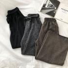 High-waist Lace-up Cropped Pants
