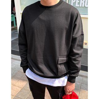 Flap-pocket Boxy Sweatshirt