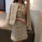 Tweed Jacket / Tweed Sleeveless Dress