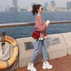 Striped Sweatshirt / Straight-fit Jeans / Set