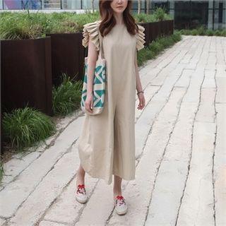Pleated-sleeve Jumpsuit