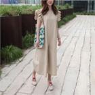 Pleated-sleeve Jumpsuit