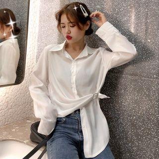 Tie Waist Chiffon Shirt