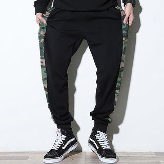 Camo Panel Harem Sweatpants