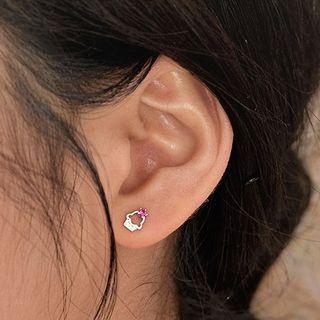 Ice Cream Rhinestone Sterling Silver Earring