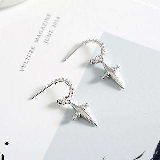 925 Sterling Silver Cross Dangle Earring 1 Pair - Earring - Cross - One Size