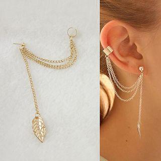Leaf Chain Ear Cuff