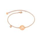 Simple And Fashion Plated Rose Gold Twelve Constellation Gold Leo Round 316l Stainless Steel Anklet Rose Gold - One Size