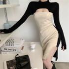 Color-block Side-slit Dress