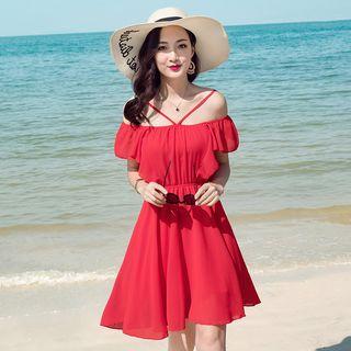 Off-shoulder A-line Sundress