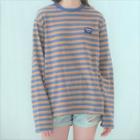 Loose-fit Long Sleeve Striped T-shirt Stripe - One Size