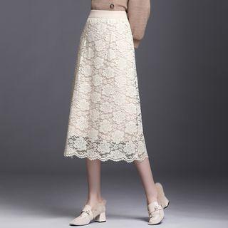 Two-way Lace Panel Skirt