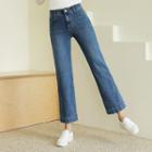 Hidden Band-waist Wide-leg Jeans