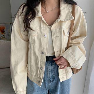 Drop-shoulder Trucker Jacket One Size